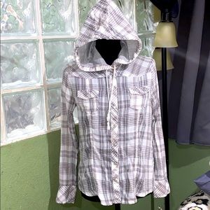 Sheer long sleeve hoodie